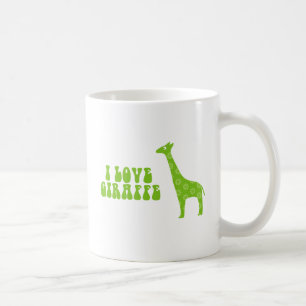 I Love Giraffe (Green) Coffee Mug