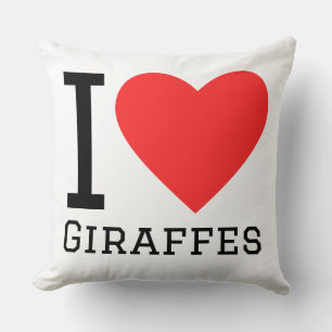 I love giraffes cushion