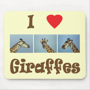 I love giraffes mouse mat