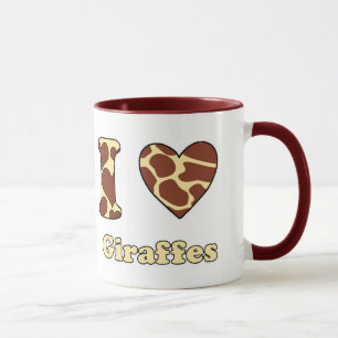 I love giraffes mug