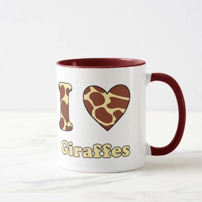 I love giraffes mug (Right)