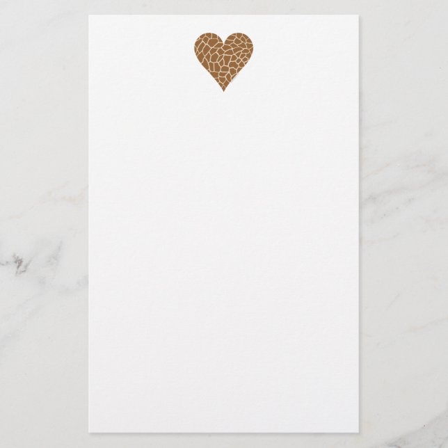 I Love Giraffes Stationery (Front)