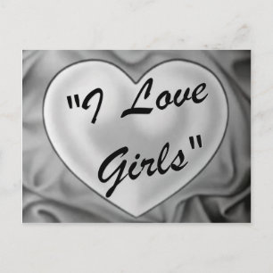 I Love Girls Postcard