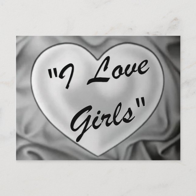 I Love Girls Postcard (Front)