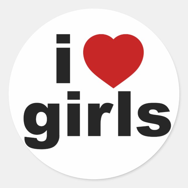 I Love Girls Sticker (Front)