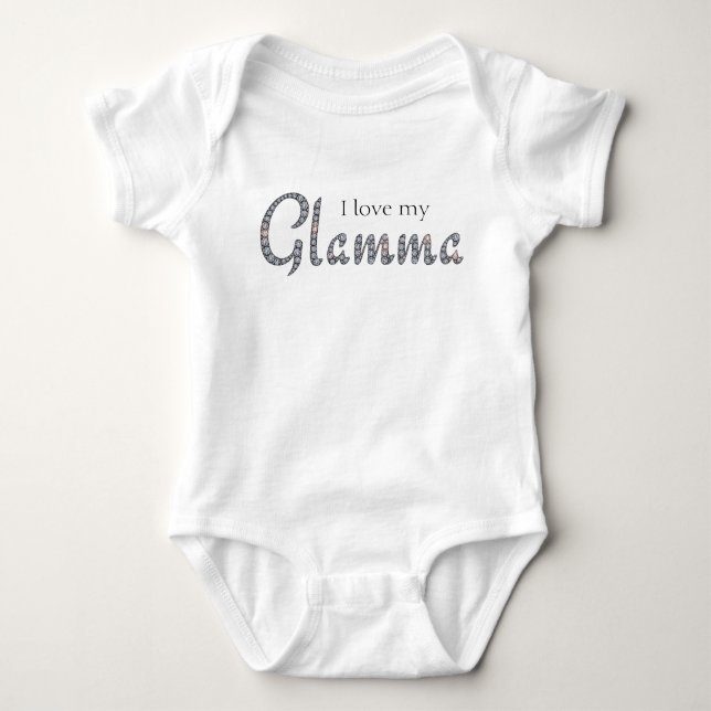 I love Glamma baby bodysuit (Front)