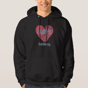 I Love Glassblowing Heart Image Hobby Or Hobbyist Hoodie