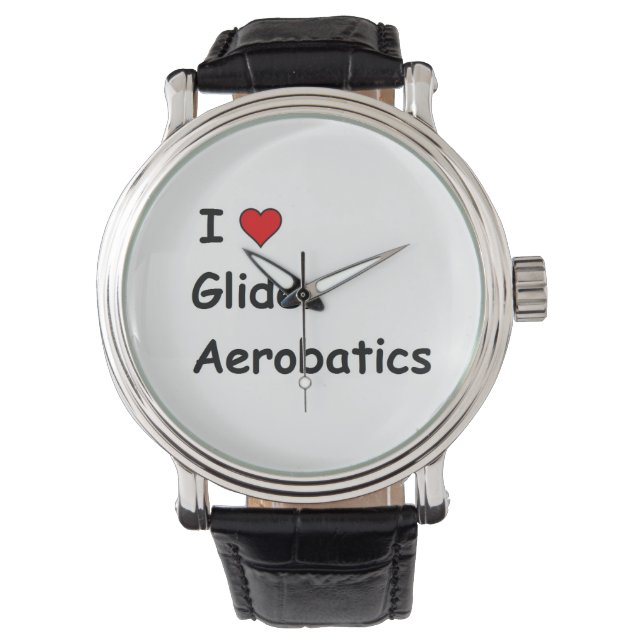 I Love Glider Aerobatics Watch (Front)
