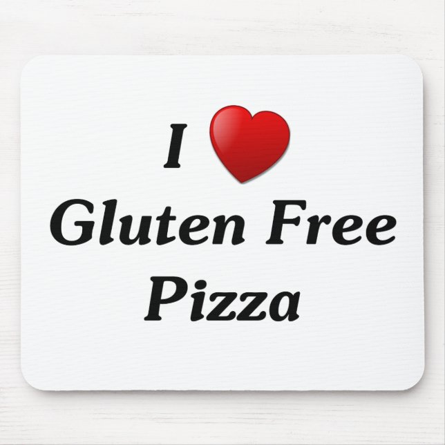 I Love Gluten Free Pizza Mouse Mat (Front)