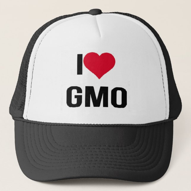 I Love GMO Trucker Hat (Front)