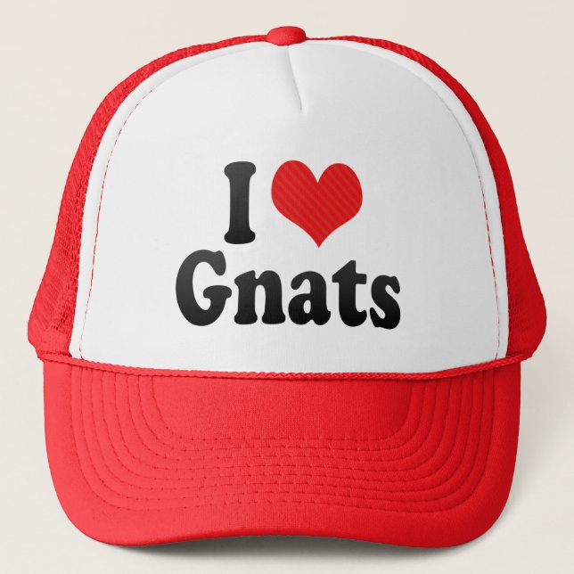I Love Gnats Trucker Hat (Front)
