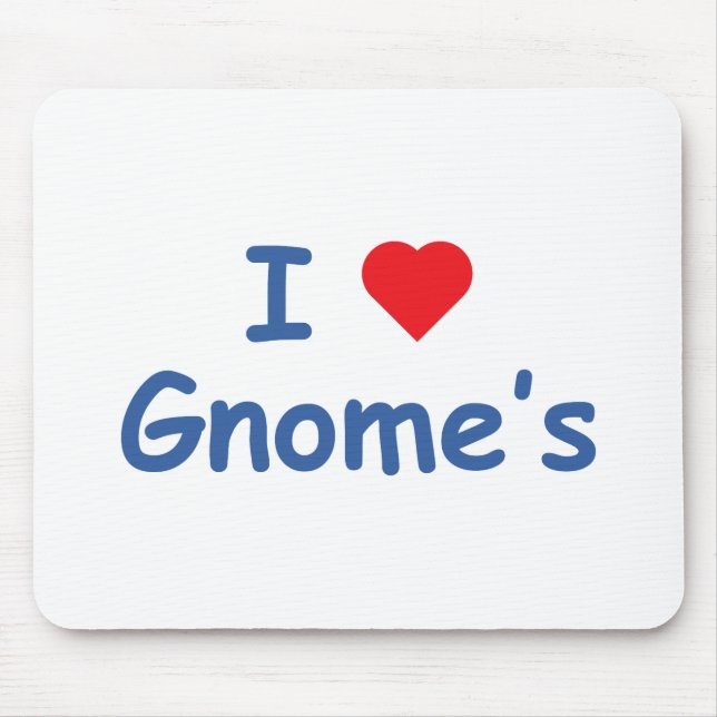I Love Gnome's Mouse Mat (Front)