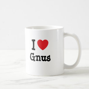 I love Gnus heart custom personalised Coffee Mug