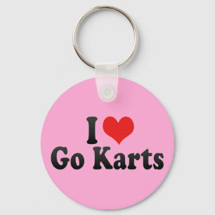 I Love Go Karts Key Ring