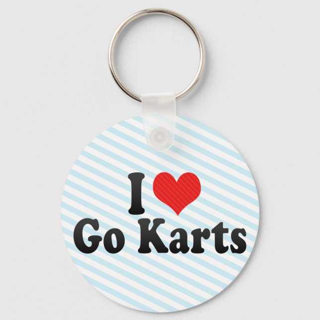 I Love Go Karts Key Ring (Front)