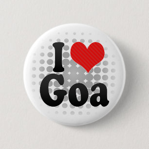 I Love Goa 6 Cm Round Badge
