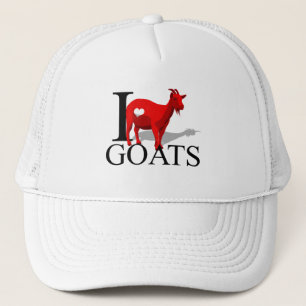 I Love Goats Caps