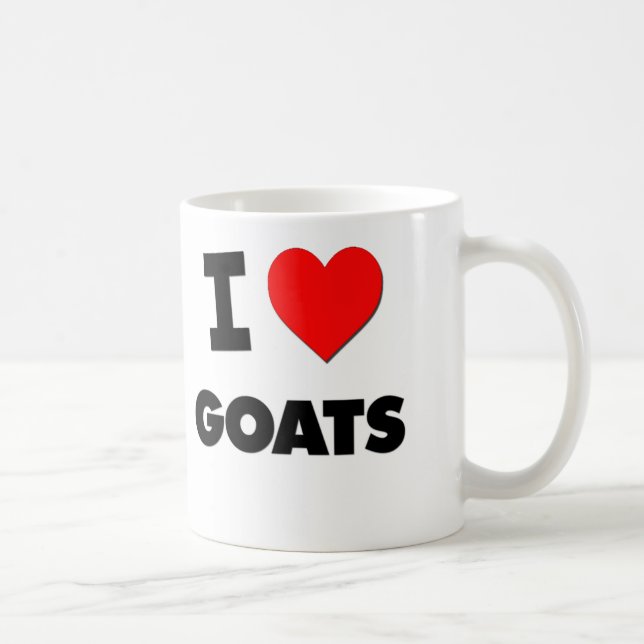 I Love Goats Coffee Mug (Right)