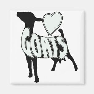 I LOVE GOATS LOGO ICON MAGNET