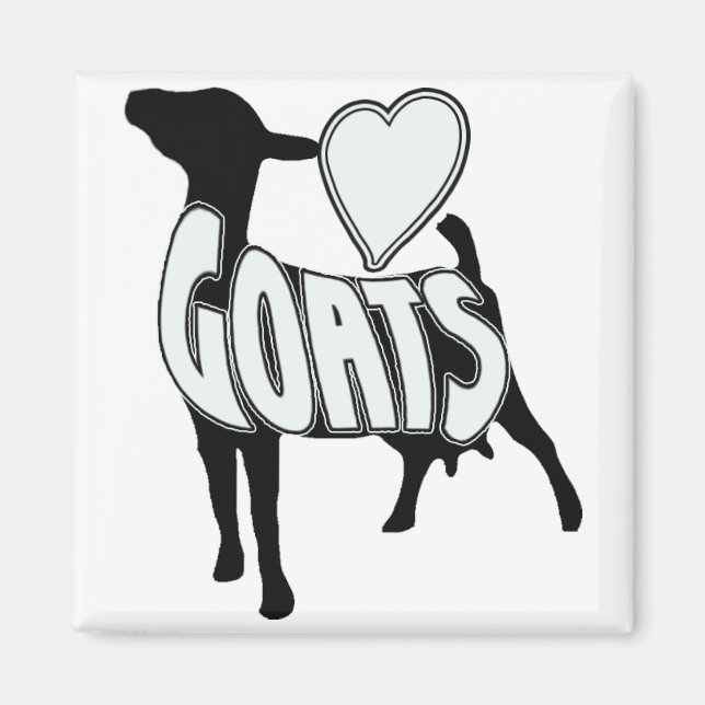 I LOVE GOATS LOGO ICON MAGNET (Front)
