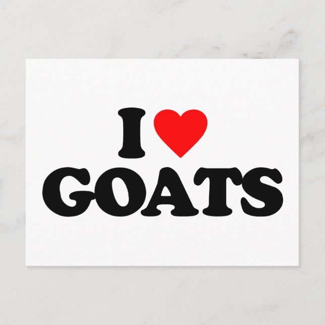 I LOVE GOATS POSTCARD (Front)