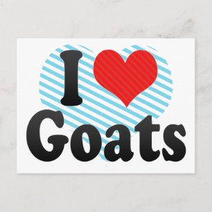 I Love Goats Postcard