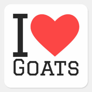 I love goats square sticker