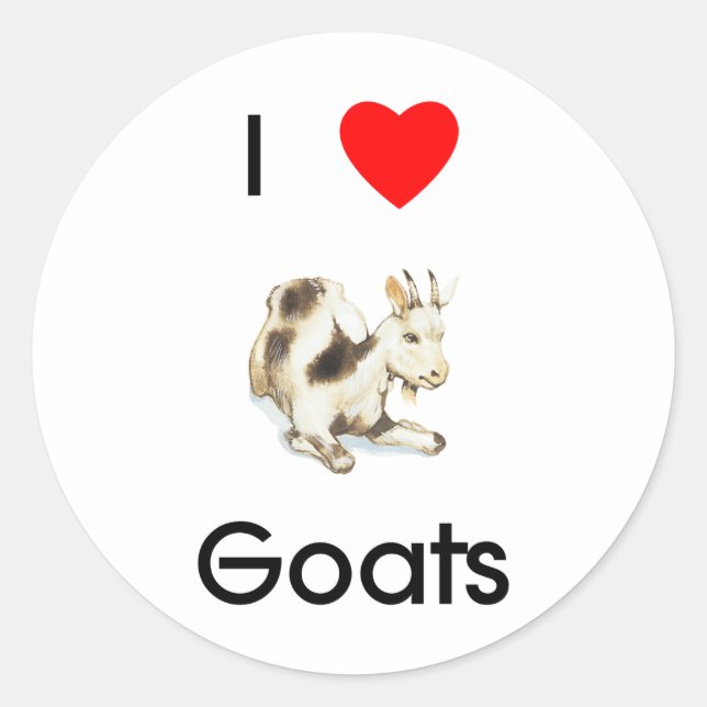 I love goats Sticker (Front)