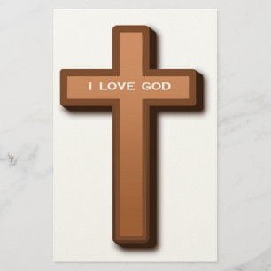 "I LOVE GOD" CROSS STATIONERY