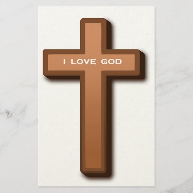 "I LOVE GOD" CROSS STATIONERY (Front)