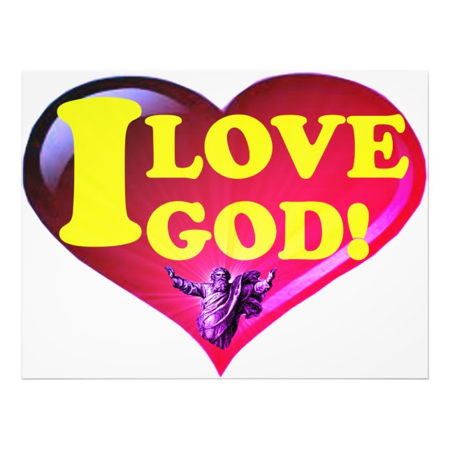 I Love God! Photo Print (Front)