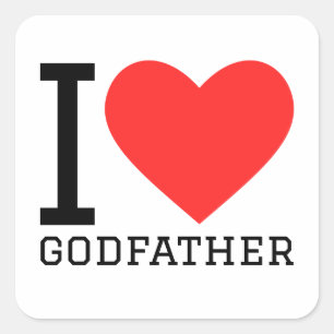I love godfather square sticker