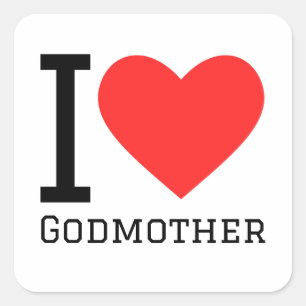 I love godmother square sticker