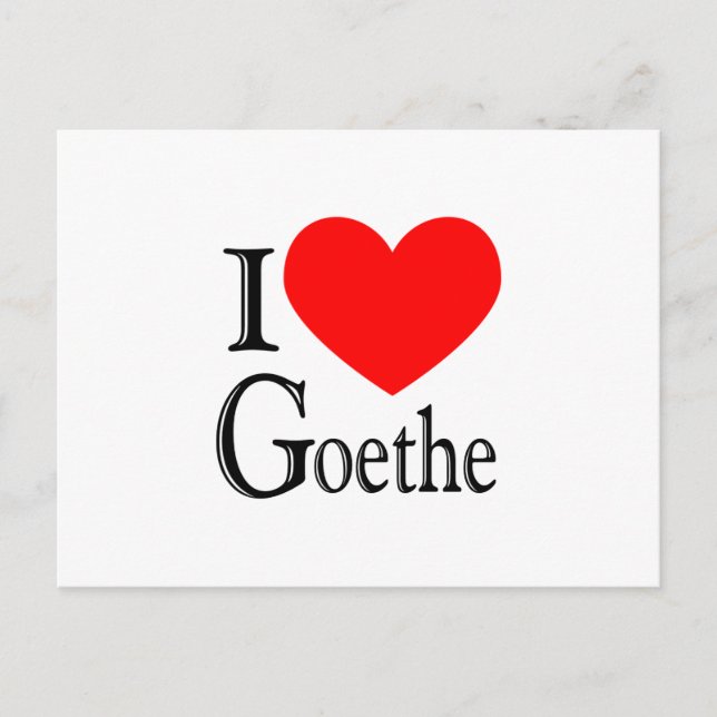 I Love Goethe Postcard (Front)