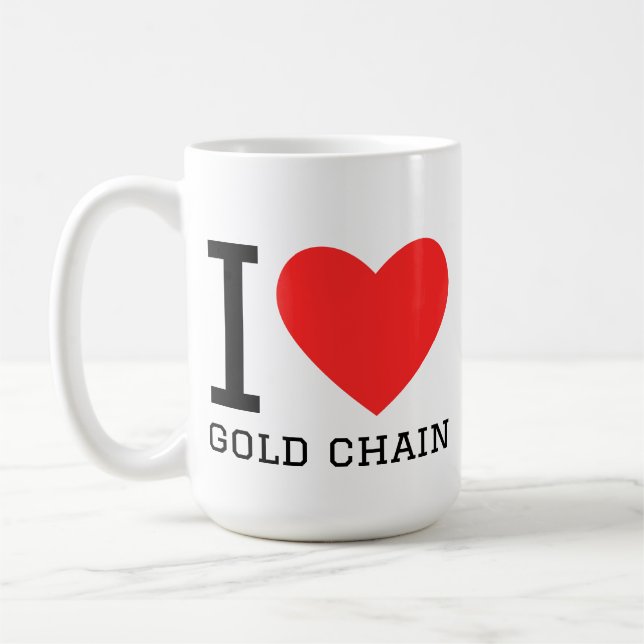 I love gold chain coffee mug (Left)