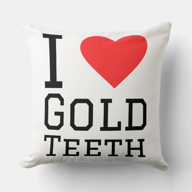 I love gold teeth cushion (Front)