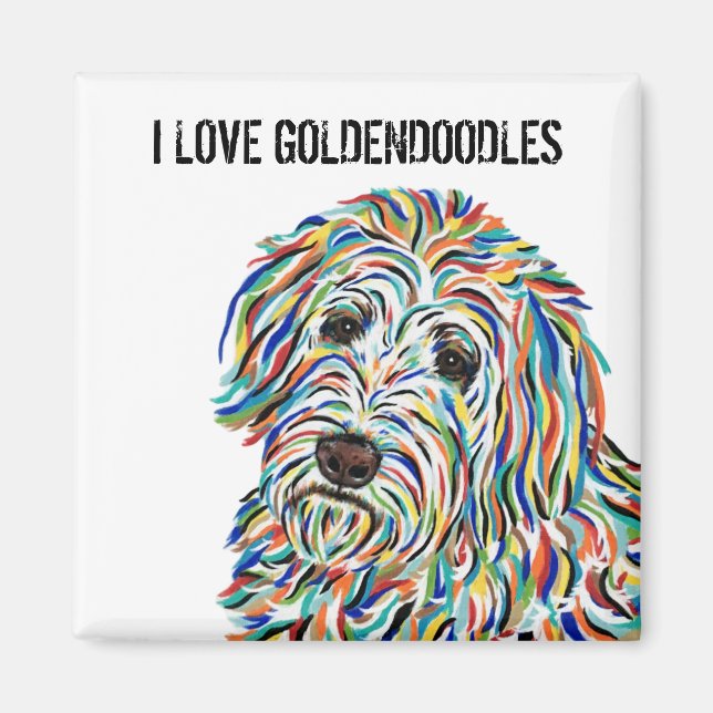 I Love Goldendoodles Magnet (Front)