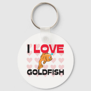 I Love Goldfish Key Ring