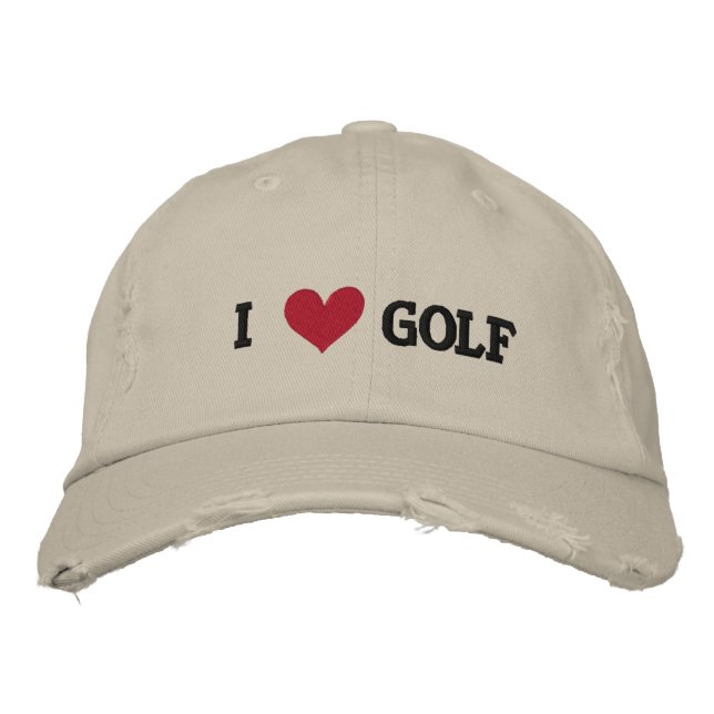 'I LOVE GOLF' BASEBALL CAP (Front)