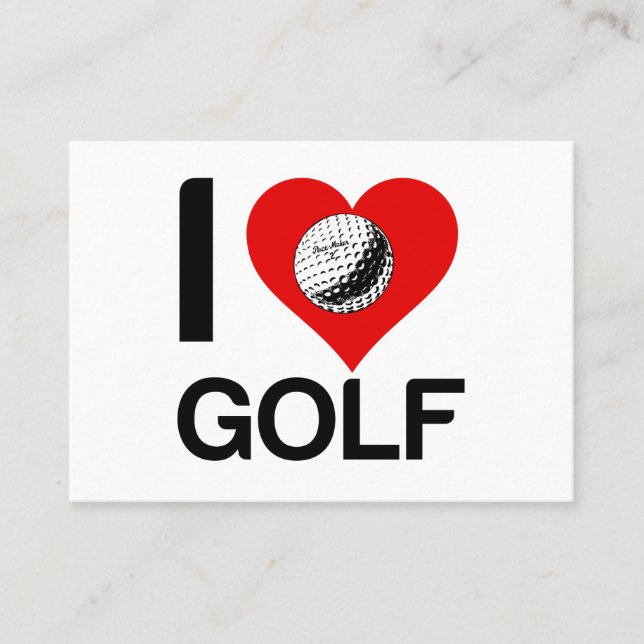 I LOVE GOLF BUSINESS CARD (Front)