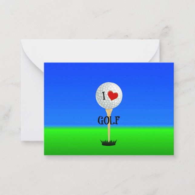 I Love Golf Card (Front)