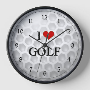 I Love Golf Clock