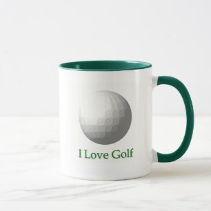I Love Golf Design Coffee Cup
