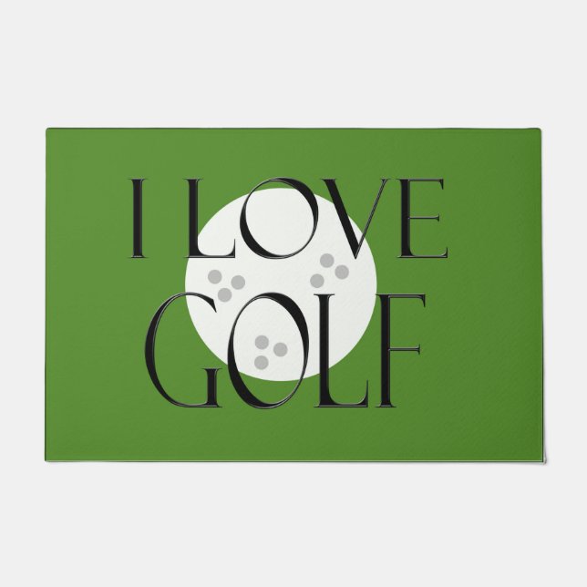 I LOVE GOLF  DOORMAT (Front)