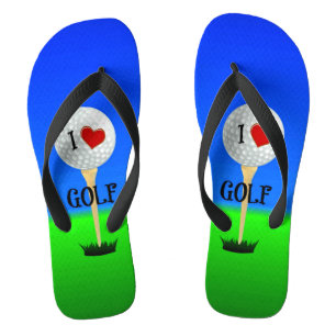 I Love Golf Flip Flops