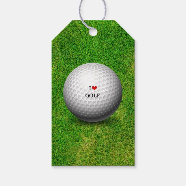 I Love Golf Gift Tags (Front)
