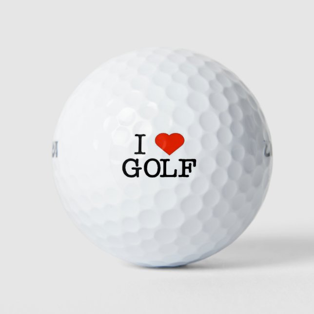 I Love Golf Golf Balls (Front)
