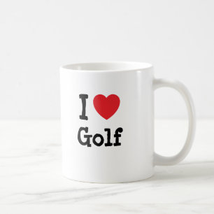 I love Golf heart custom personalised Coffee Mug