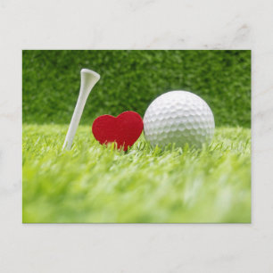 I love golf I love you with golf ball and tee Postcard