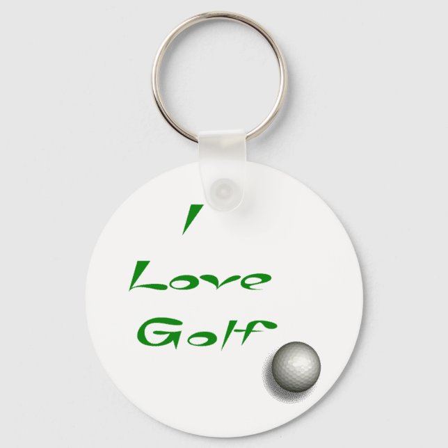 I love Golf Key Ring (Front)